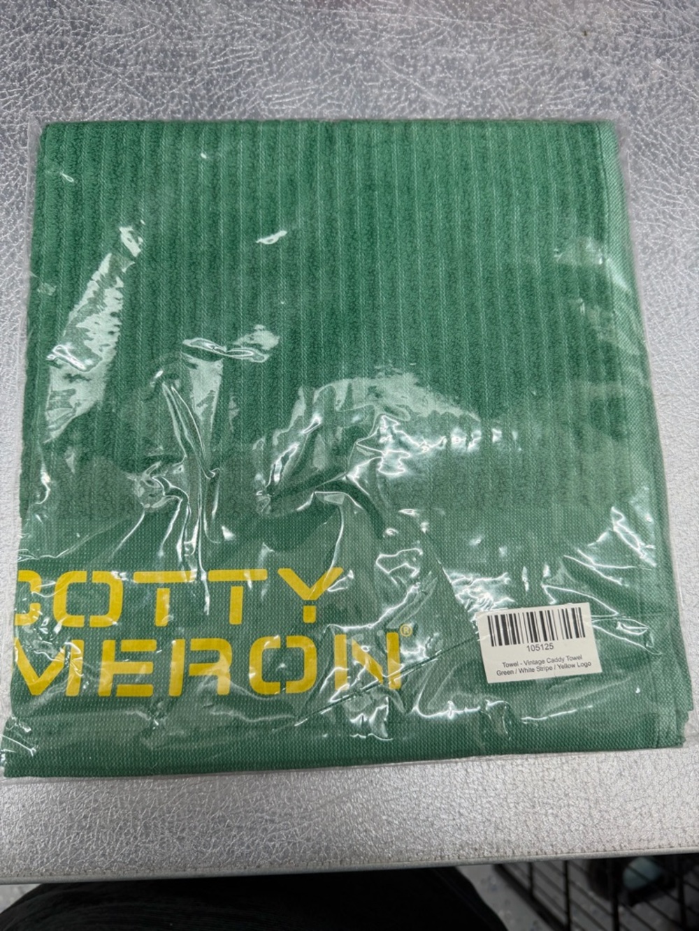 Scotty Cameron Green Towel with Yellow Logo